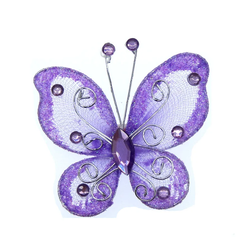 10pcs Organza purple wire butterflies glitter rhinestone butterfly charm for wedding stakes Party DIY Decorations 5.2 x 5.6cm
10pcs Organza purple wire butterflies glitter rhinestone butterfly charm for wedding stakes Party DIY Decorations 5.2 x 5.6cm