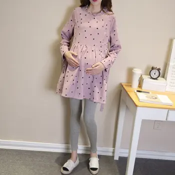 Full Sleeve Corduroy Care Shirt Pink and Black Polka Dot Adjustable Belt Spring Breastfeeding Shirt Dress Maternity Wear
Full Sleeve Corduroy Care Shirt Pink and Black Polka Dot Adjustable Belt Spring Breastfeeding Shirt Dress Maternity Wear