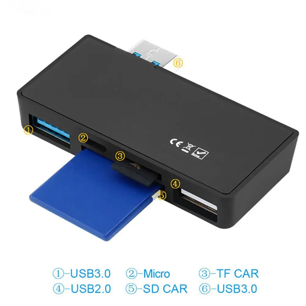 HOT 5-in-1 USB 3.0 to USB 3.0 2.0 TF/SD Card Reader Hub Adapter Splitter for Laptop
HOT 5-in-1 USB 3.0 to USB 3.0 2.0 TF/SD Card Reader Hub Adapter Splitter for Laptop