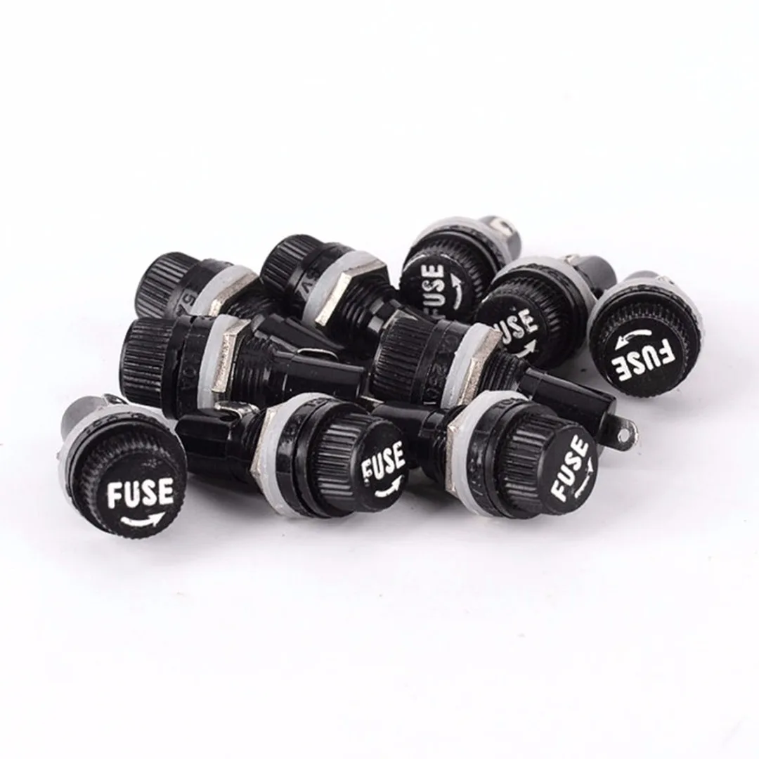 10pcs 250V10A Black Fuse Holders Mayitr Glass Fuse Holder Panel Mount Screw Cap Fuse Holder Case for Glass Tube Fuse 5*20mm
10pcs 250V10A Black Fuse Holders Mayitr Glass Fuse Holder Panel Mount Screw Cap Fuse Holder Case for Glass Tube Fuse 5*20mm