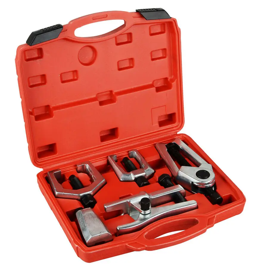 5Pcs Front End Service Tool Kit Ball Joint Tie Rod Set Pitman Arm Puller Remover Forged Alloy Steel Tool Ball Head Extractor
5Pcs Front End Service Tool Kit Ball Joint Tie Rod Set Pitman Arm Puller Remover Forged Alloy Steel Tool Ball Head Extractor