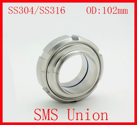 102MM 4" SS304/SS316 Sanitary SMS Standard Set(1 X Nut,1 Liner,1 Male,1 Gasket) for Ends Pipe Tubing Connection
102MM 4" SS304/SS316 Sanitary SMS Standard Set(1 X Nut,1 Liner,1 Male,1 Gasket) for Ends Pipe Tubing Connection