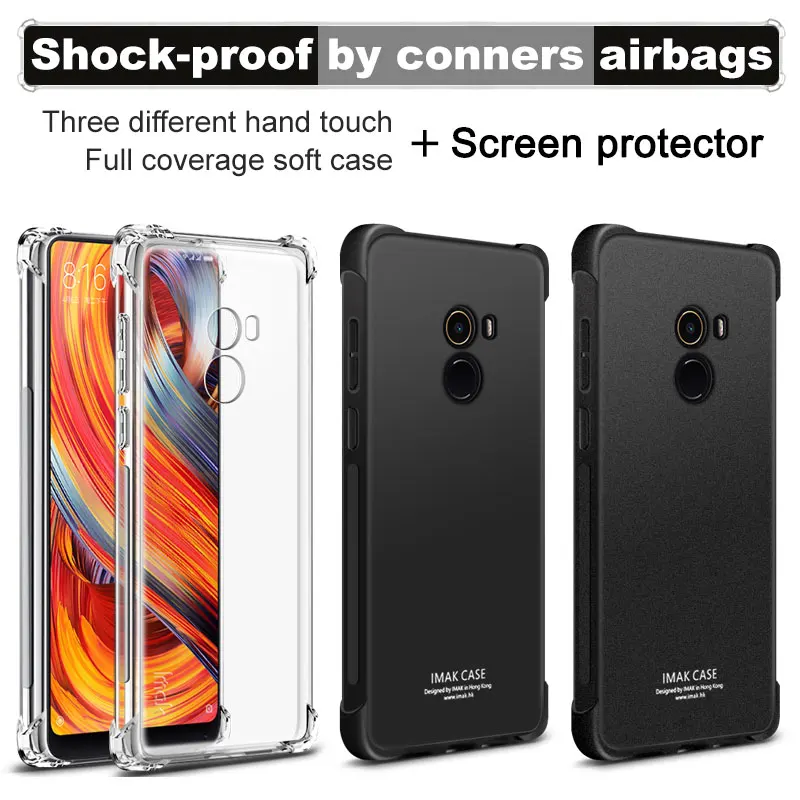 IMAK Corners Airbag Shock-Proof Case for Xiaomi Mi Mix 2 Soft TPU Case Cover for Xiomi Mi Mix2 Full Cover Matte Case Screen Film
IMAK Corners Airbag Shock-Proof Case for Xiaomi Mi Mix 2 Soft TPU Case Cover for Xiomi Mi Mix2 Full Cover Matte Case Screen Film