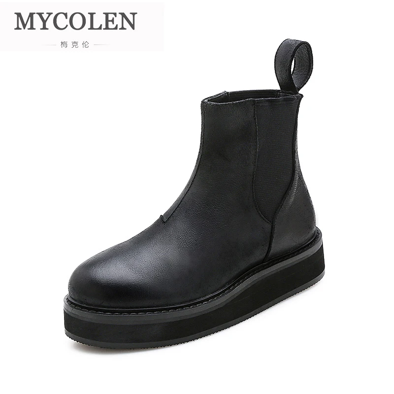MYCOLEN Woman New Comfortable Chelsea Boots Black Autumn Winter Ankle Boots Fashion With Leather Boots Botas Mujer 2018
MYCOLEN Woman New Comfortable Chelsea Boots Black Autumn Winter Ankle Boots Fashion With Leather Boots Botas Mujer 2018