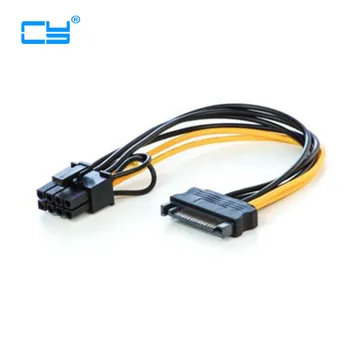 5pcs 15pin SATA male to 8pin(6+2) PCI-E Power Supply Cable Cable 20cm SATA Cable 15-pin to 8 pin cable
5pcs 15pin SATA male to 8pin(6+2) PCI-E Power Supply Cable Cable 20cm SATA Cable 15-pin to 8 pin cable