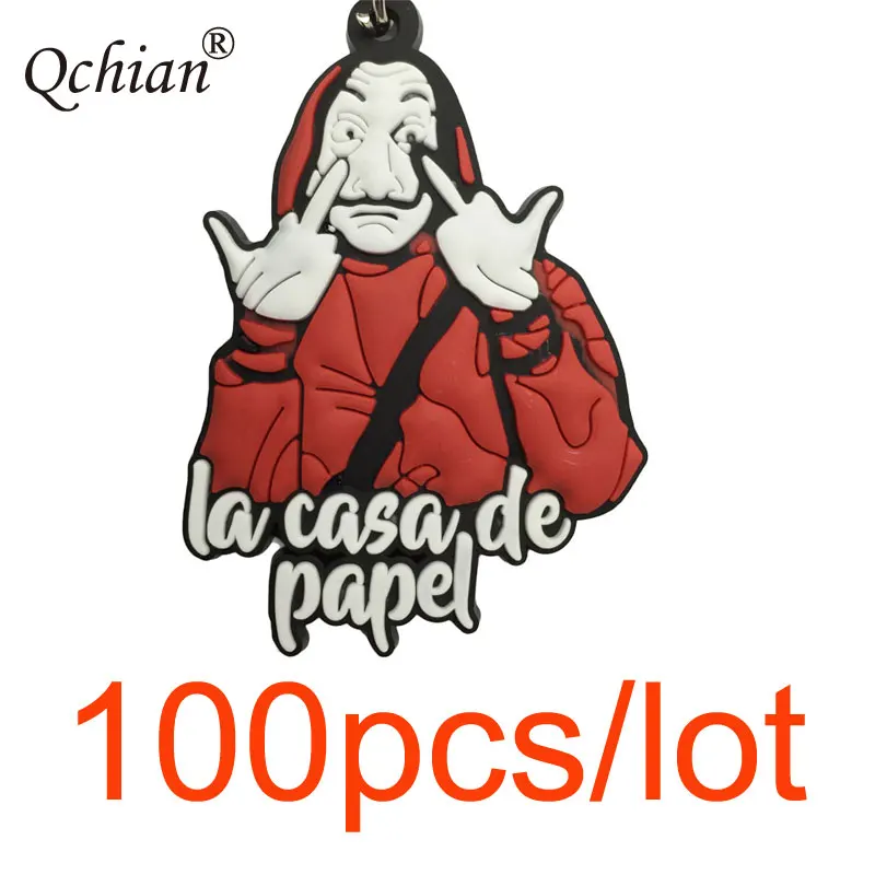 100pcs/lot La Casa De Papel Key Chains The House of Paper Keychain Car Motorcycle Key Jewelry Backpack Pendant
100pcs/lot La Casa De Papel Key Chains The House of Paper Keychain Car Motorcycle Key Jewelry Backpack Pendant