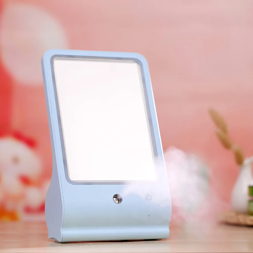 Creative Spray USB Makeup Mirror Desktop Vanity Mirror Portable Spray LED Table Lamp Mirror At Any time Moisturize espelho
Creative Spray USB Makeup Mirror Desktop Vanity Mirror Portable Spray LED Table Lamp Mirror At Any time Moisturize espelho