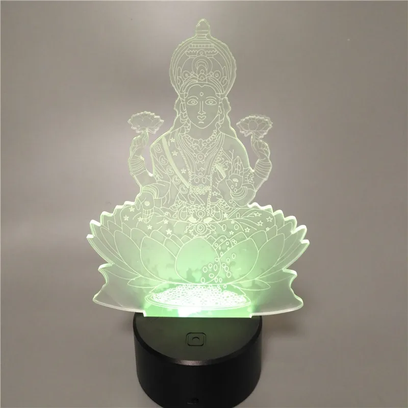 Lakshmi India God of wealth LED lamp Yoga meditator Multi-colored Acrylic Light Creative gift 7 color change
Lakshmi India God of wealth LED lamp Yoga meditator Multi-colored Acrylic Light Creative gift 7 color change