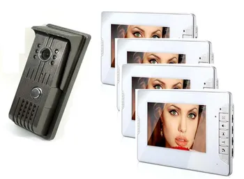 New Arrival 7"TFT LCD video door phone / intercom system Security doorbell, IR Camera 1 camera+4 monitors
New Arrival 7"TFT LCD video door phone / intercom system Security doorbell, IR Camera 1 camera+4 monitors