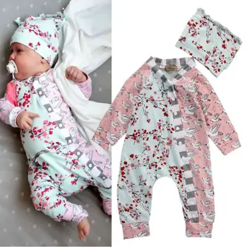 Floral Newborn Baby Girls Clothes Long Sleeve Bodysuit Romper Jumpsuit Hat 2pcs Outfit Sunsuit Clothing Set
Floral Newborn Baby Girls Clothes Long Sleeve Bodysuit Romper Jumpsuit Hat 2pcs Outfit Sunsuit Clothing Set