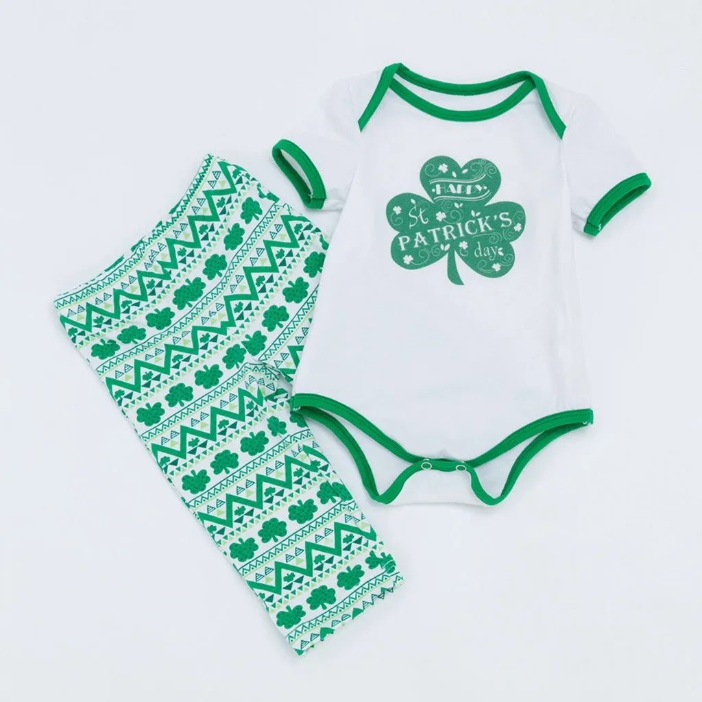 2019 New Spring Summer Fashion For St. Patrick Toddler Baby Leaf Print Gentleman Romper+Floral Wave Pants Set Outfit
2019 New Spring Summer Fashion For St. Patrick Toddler Baby Leaf Print Gentleman Romper+Floral Wave Pants Set Outfit