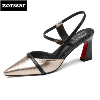 {Zorssar} 2018 New Genuine Leather Ankle Strap Heels Womens Sandals Summer Shoes Women High Heels Party Dress shoes Gold silver
{Zorssar} 2018 New Genuine Leather Ankle Strap Heels Womens Sandals Summer Shoes Women High Heels Party Dress shoes Gold silver