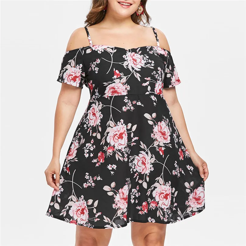 Foral Printed Dresses Short Sleeve Fit and Flare Slash Neck Mini Dress Plus Size Off the Shoulder for Women dames jurken #15
Foral Printed Dresses Short Sleeve Fit and Flare Slash Neck Mini Dress Plus Size Off the Shoulder for Women dames jurken #15