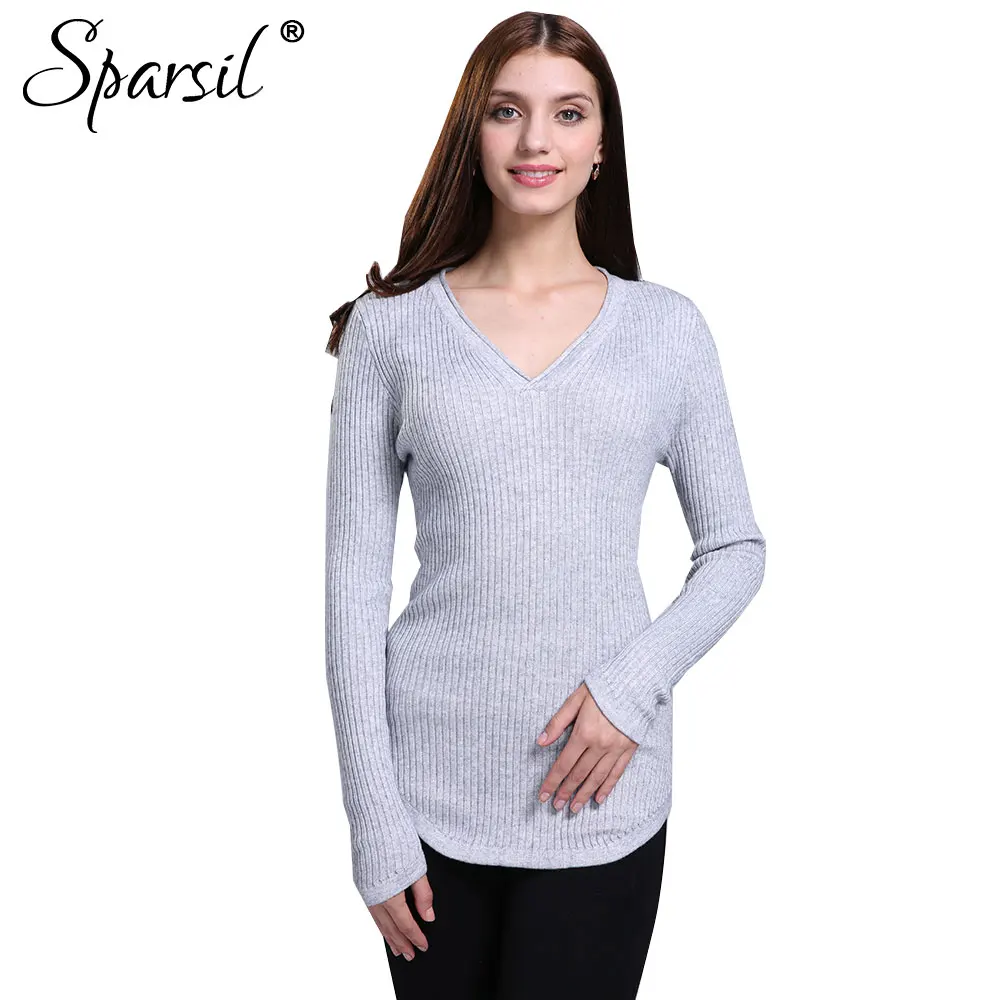 Sparsil Women Winter Slim Fit Cashmere Blend Knitted Pullover Fashion Female V-Neck Knitwear Sweater All-Match
Sparsil Women Winter Slim Fit Cashmere Blend Knitted Pullover Fashion Female V-Neck Knitwear Sweater All-Match