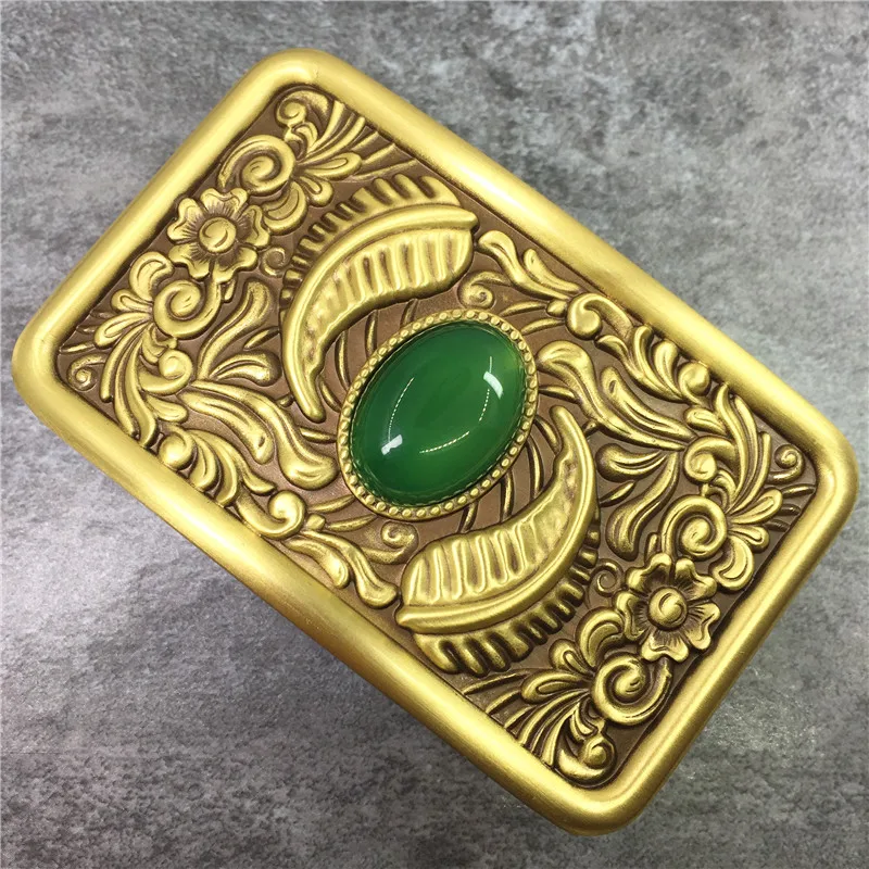Chinese Style Craved Brass Belt Buckles Arabesque Belt Buckle (1)