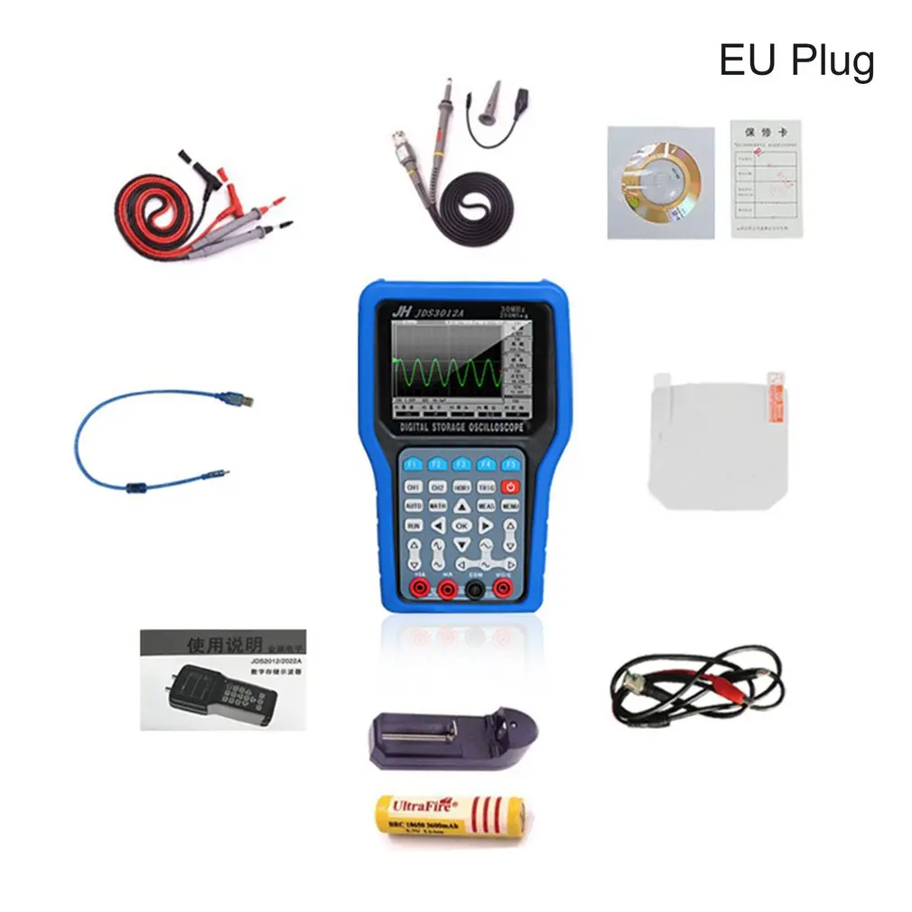 JDS3012A Digital Oscilloscope Handheld Oscilloscope 250MSa/S 30MHz 2CH Digital Oscilloscope with 6000 Multimeter
JDS3012A Digital Oscilloscope Handheld Oscilloscope 250MSa/S 30MHz 2CH Digital Oscilloscope with 6000 Multimeter