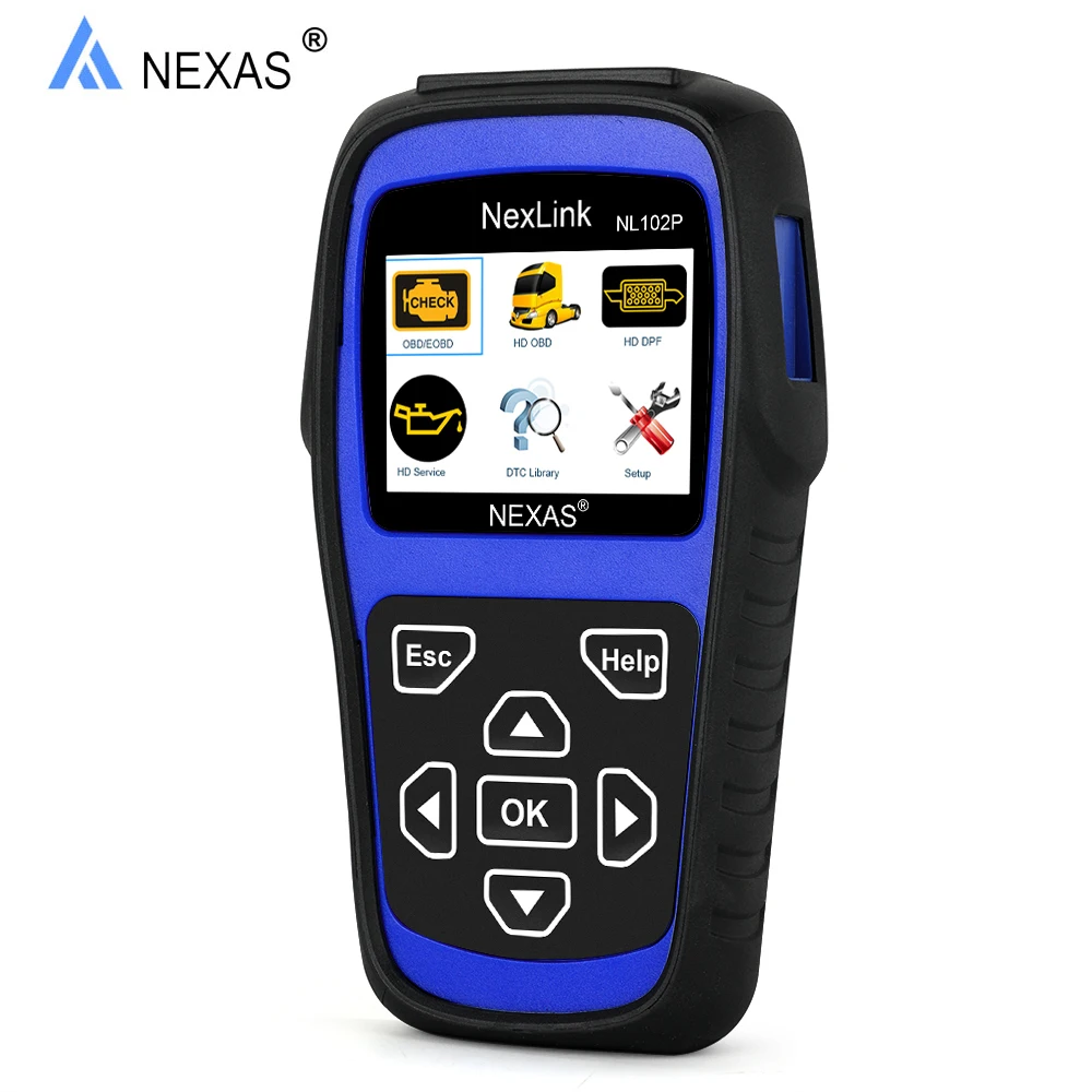 NEXAS NL102P OBD2 Automotive Scanner 2 in 1 For Car Heavy Duty Truck ECU Oil Service DPF Reset OBD 2 Car Truck Diagnostic Tool
NEXAS NL102P OBD2 Automotive Scanner 2 in 1 For Car Heavy Duty Truck ECU Oil Service DPF Reset OBD 2 Car Truck Diagnostic Tool