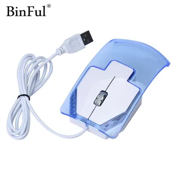 BinFul 2.4GHz Wired Optical Mouse Unique Ultra Thin Transparent Style Wired Mouse Fashion Colorful Luminous Mouse
BinFul 2.4GHz Wired Optical Mouse Unique Ultra Thin Transparent Style Wired Mouse Fashion Colorful Luminous Mouse