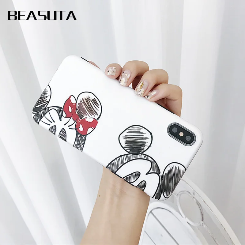 Funny Minnie Mickey Soft TPU white matte Case for coque iPhone XR X 7 8 Plus 6s 6plus Silicone XS MAX Cover Accessories 
Funny Minnie Mickey Soft TPU white matte Case for coque iPhone XR X 7 8 Plus 6s 6plus Silicone XS MAX Cover Accessories