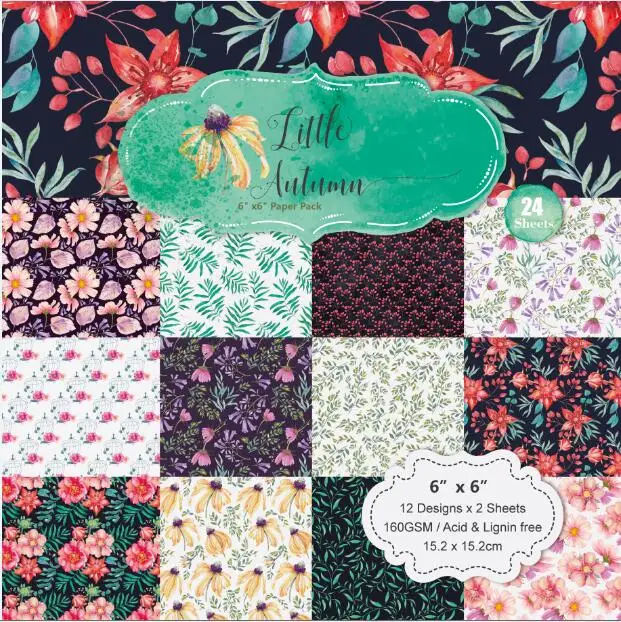 Little autumn style Scrapbooking paper pack of 24 sheets handmade craft paper craft Background pad 12
Little autumn style Scrapbooking paper pack of 24 sheets handmade craft paper craft Background pad 12