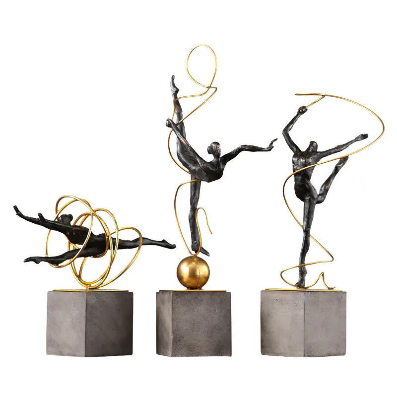 Retro Ballet Girl Figurines Old Wrought Iron Gymnastics Sport Art Sculpture Metal Handicrafts Living Room Decorations R787
Retro Ballet Girl Figurines Old Wrought Iron Gymnastics Sport Art Sculpture Metal Handicrafts Living Room Decorations R787