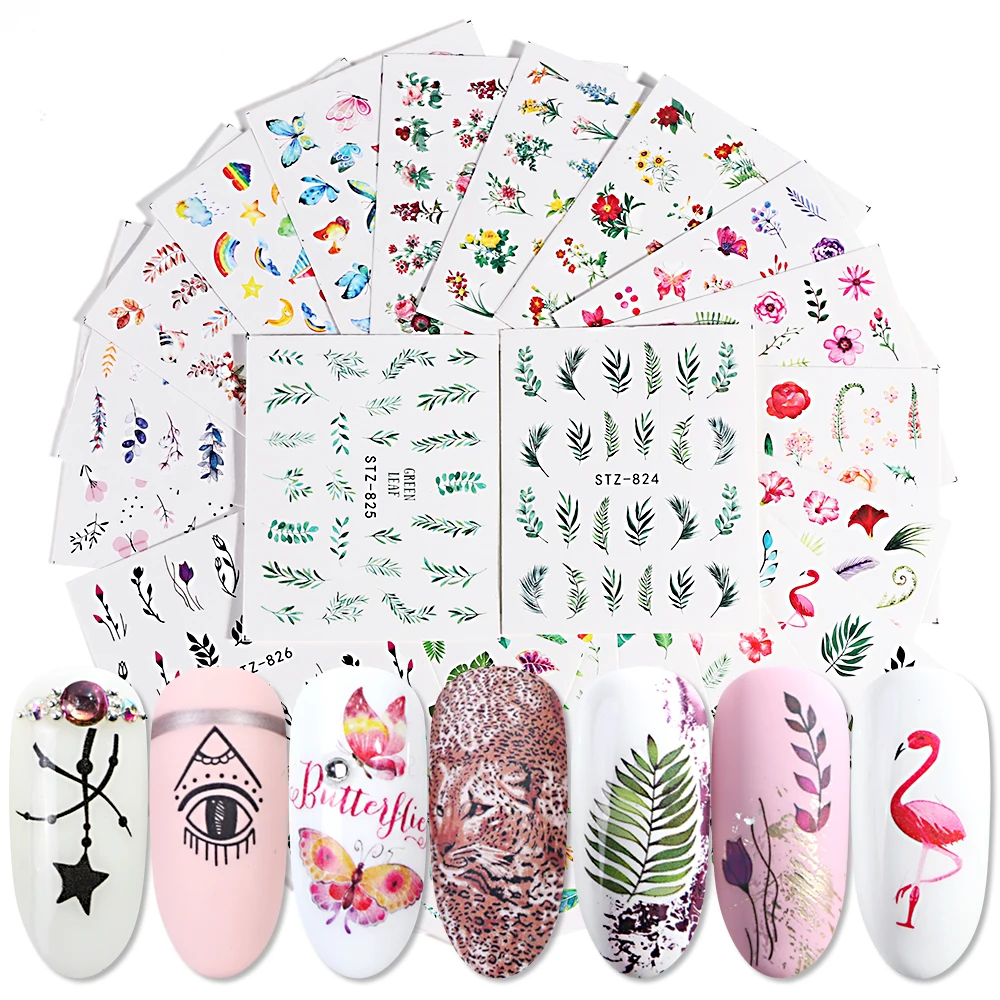 48pcs Stickers for Nails Flamingo Leaf Water Decal Floral Black Grass Leopard Point Sliders Wraps Nails Decorations BESTZ808-855
48pcs Stickers for Nails Flamingo Leaf Water Decal Floral Black Grass Leopard Point Sliders Wraps Nails Decorations BESTZ808-855