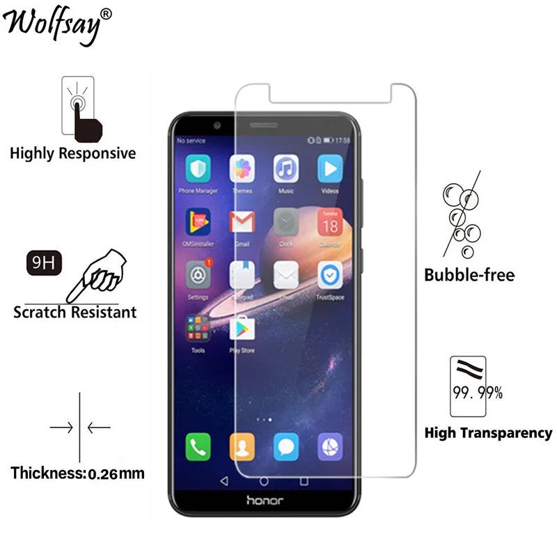 2 шт СПС закаленное стекло Huawei Honor 7X защита экрана ультра-тонкая защитная пленка