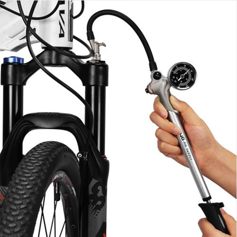 Bicycle Pump With High Pressure Manometer Mini Hand Pump Air hose Schrader Cycling Fietspomp Fork Shock Tire Bike pump
Bicycle Pump With High Pressure Manometer Mini Hand Pump Air hose Schrader Cycling Fietspomp Fork Shock Tire Bike pump