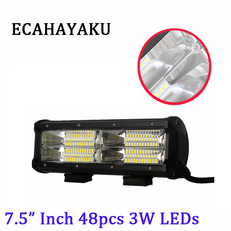 ECAHAYAKU 9 inch Led Work Light Bar 12V 144W Spot Flood 24V 6000K for SUV Off-road ATV truck Jeep fog Driving Lights Car Styling
ECAHAYAKU 9 inch Led Work Light Bar 12V 144W Spot Flood 24V 6000K for SUV Off-road ATV truck Jeep fog Driving Lights Car Styling