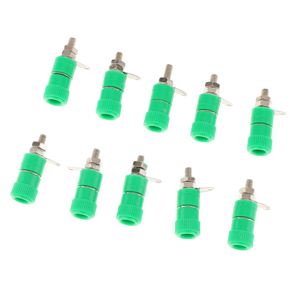 10 pieces 4mm Banana Plug Socket Jack Banana Binding Post Connector Terminal Amplifier Terminal Connector Binding Post Plug 10 pieces 4mm Banana Plug Socket Jack Banana Binding Post Connector Terminal Amplifier Terminal Connector Binding Post Plug