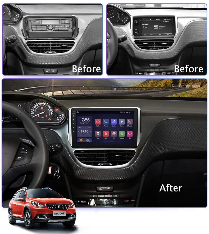 Sale 2G RAM 32G ROM 10.1 inch Android 8.1 Car GPS Multimedia For Peugeot 2008 208 series 2014-2018 Navigation Player 3 Sale 2G RAM 32G ROM 10.1 inch Android 8.1 Car GPS Multimedia For Peugeot 2008 208 series 2014-2018 Navigation Player 3