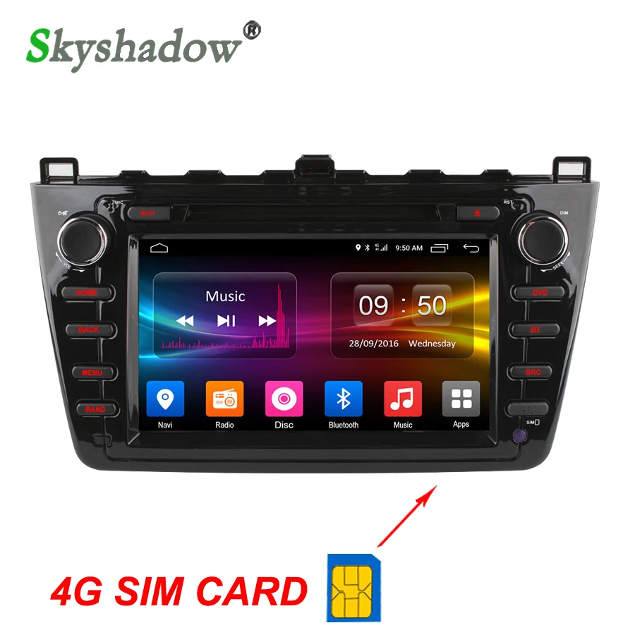 C500 8 ядер + 2 Гб RAM 4G SIM LTE автомобильный dvd плеер Android 6 0 для MAZDA Ruiyi Ultra GPS WIFI Bluetooth RDS