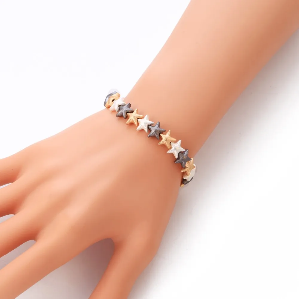 Summer Many Stars Beads Bracelets For Women Gold Mix Silver Elastic Lovely Pentagram Bangles Femme Gift Fashion Jewelry 2019 New
Summer Many Stars Beads Bracelets For Women Gold Mix Silver Elastic Lovely Pentagram Bangles Femme Gift Fashion Jewelry 2019 New