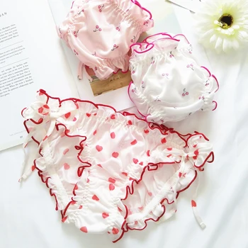 Japanese ties underwear girls cute cherry lace sexy temptation hips cotton crotch briefs string thong tangas culotte femme
Japanese ties underwear girls cute cherry lace sexy temptation hips cotton crotch briefs string thong tangas culotte femme