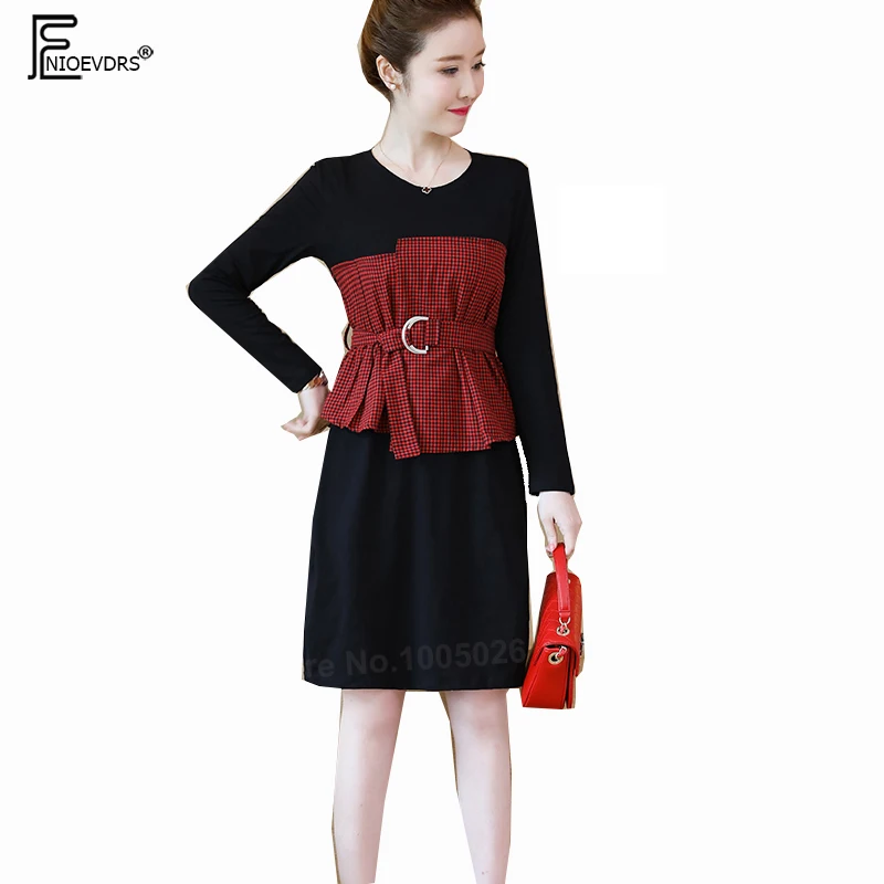 Autumn Winter Basic Dresses Women Fashion Long Sleeve Slim Elegant Office Lady Work Belt Strapless Patchwork Red Plaid Dress 920
Autumn Winter Basic Dresses Women Fashion Long Sleeve Slim Elegant Office Lady Work Belt Strapless Patchwork Red Plaid Dress 920