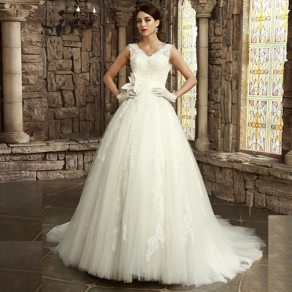 Wedding Dress 2017 SoDigne Custom Made Vestido De Noiva Romantic Lace With Delicate Appliques Lace-Up Cap Sleeve A Line
Wedding Dress 2017 SoDigne Custom Made Vestido De Noiva Romantic Lace With Delicate Appliques Lace-Up Cap Sleeve A Line