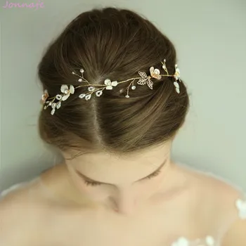Jonnafe Simple Gold Floral Hair Vine Beads Bridal Headband Leaf Rhinestone Wedding Hair Tiara Accessories Women Headpiece
Jonnafe Simple Gold Floral Hair Vine Beads Bridal Headband Leaf Rhinestone Wedding Hair Tiara Accessories Women Headpiece