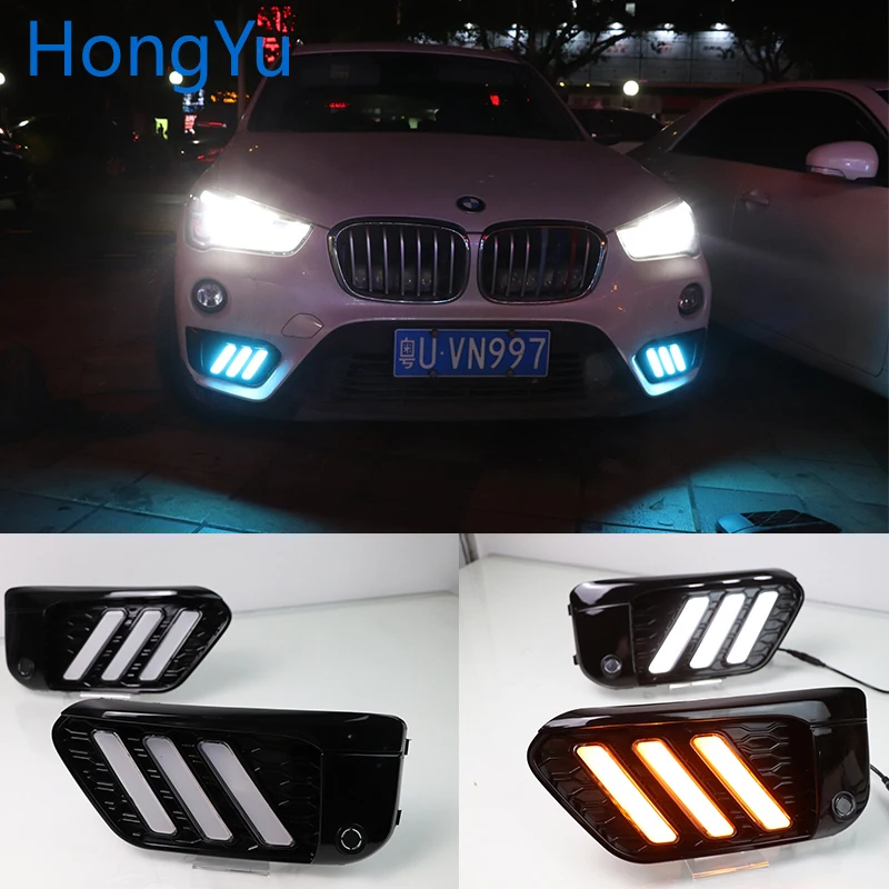 Для BMW X1 F48 F49 2015 - 2019 белый синий и желтый указатель поворота Функция автомобильные