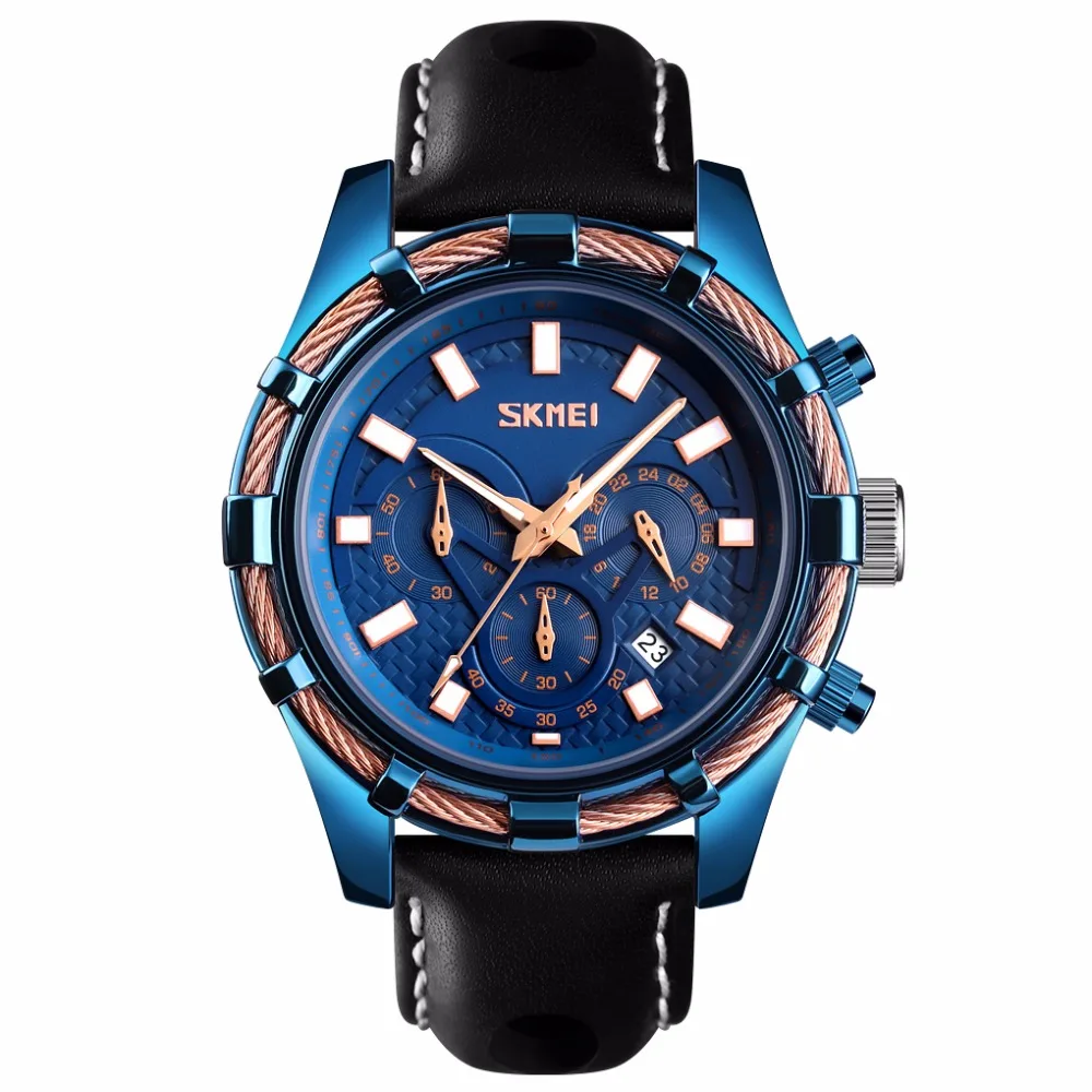Skmei Men's Watch Quartz Analog Auto Date Luminous Hands Wrist Watches Leather Strap Business Military Wristwatch for Men Gift
Skmei Men's Watch Quartz Analog Auto Date Luminous Hands Wrist Watches Leather Strap Business Military Wristwatch for Men Gift