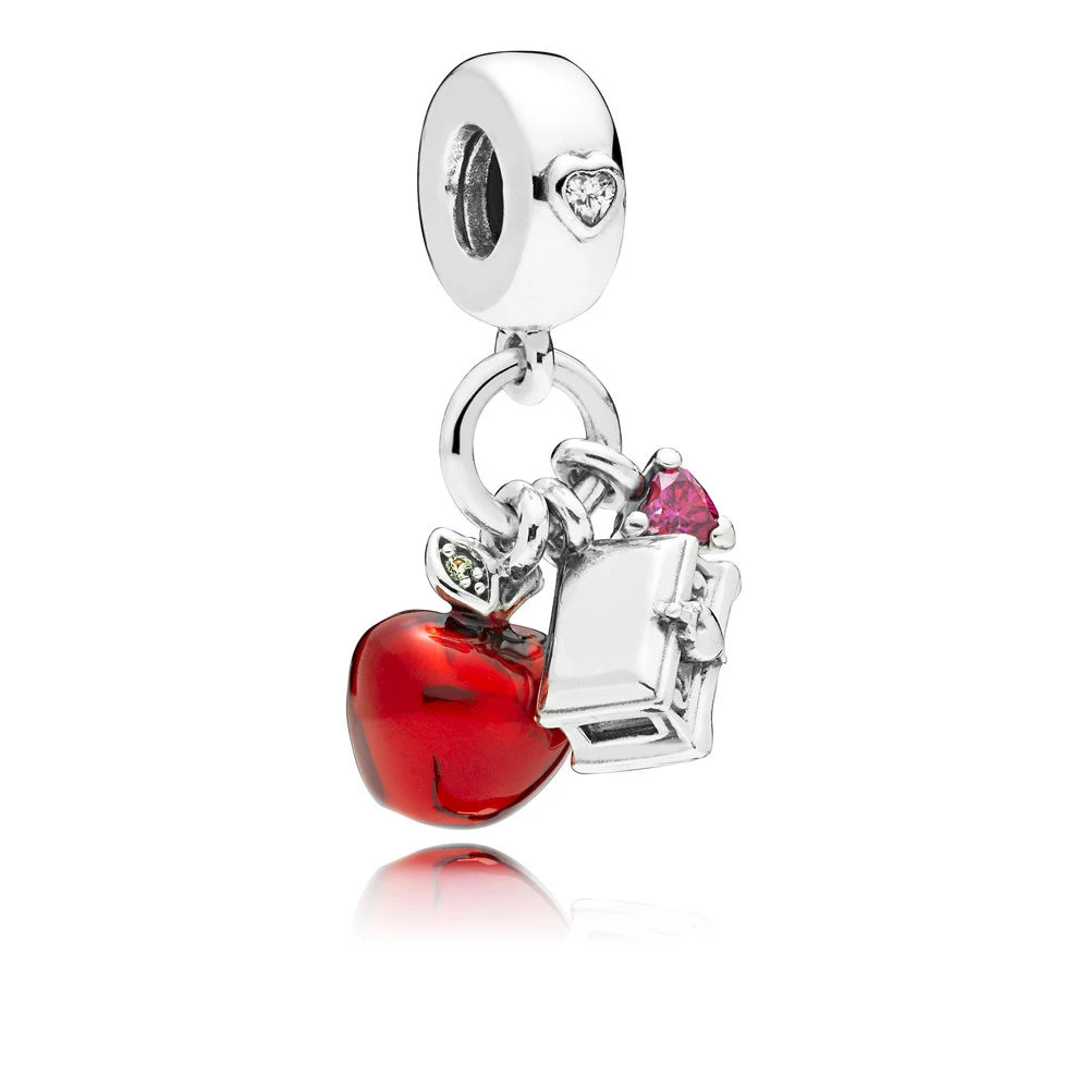 925 Sterling Silver Pendant Snow White Apple & Heart Dangle Charm With CZ Fit Original Women Pandora Bangle Bracelet DIY Jewelry
925 Sterling Silver Pendant Snow White Apple & Heart Dangle Charm With CZ Fit Original Women Pandora Bangle Bracelet DIY Jewelry