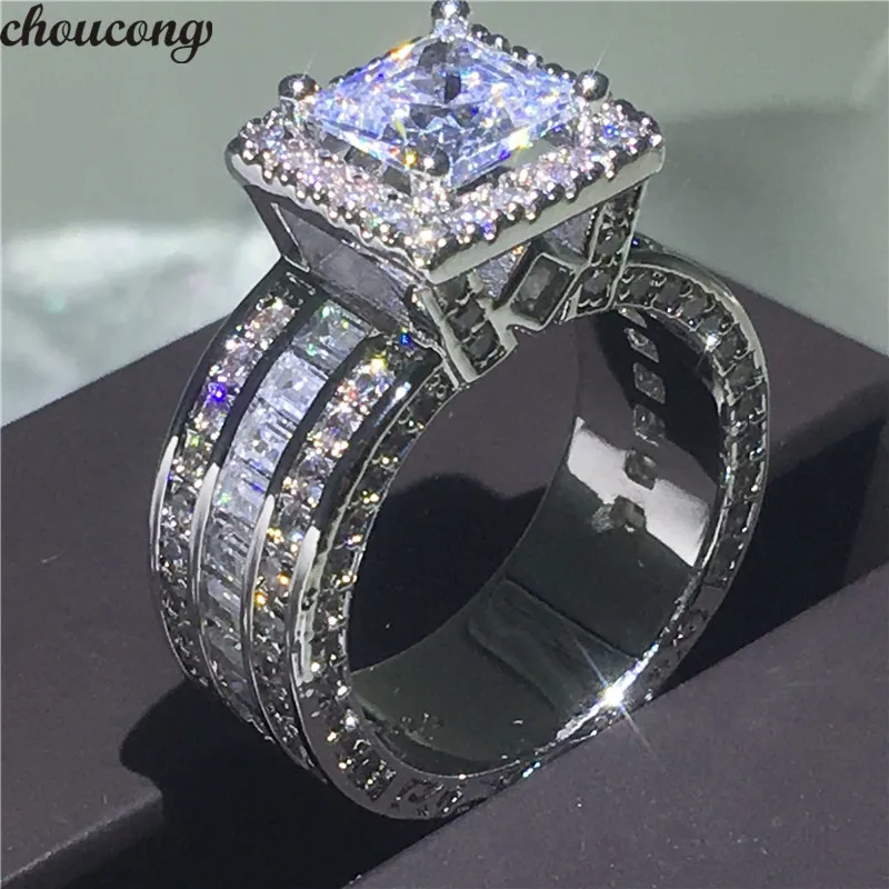 choucong Vintage Court Ring 925 sterling Silver Princess cut AAAAA cz stone Engagement Wedding band Rings For Women Jewelry Gift
choucong Vintage Court Ring 925 sterling Silver Princess cut AAAAA cz stone Engagement Wedding band Rings For Women Jewelry Gift