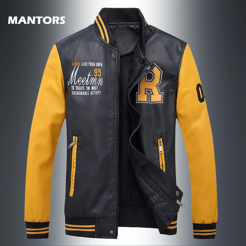 Spring Autumn PU Baseball Jacket for Men Stand Collar Handsome Leather Jackets Casual Bomber Jacket Patchwork Slim Zipper Coats
Spring Autumn PU Baseball Jacket for Men Stand Collar Handsome Leather Jackets Casual Bomber Jacket Patchwork Slim Zipper Coats