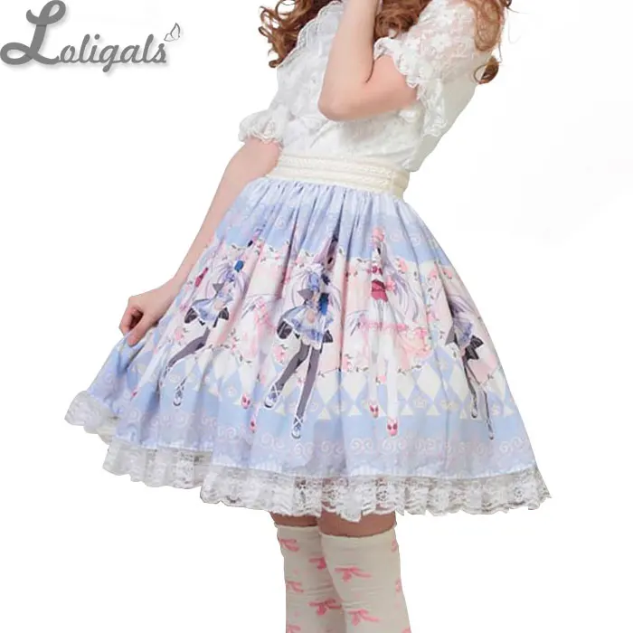 Lovely Sweet Blue Anime Character Printed Pleated Lolita Skirt for Girl with Lace Trimming Free Shipping
Lovely Sweet Blue Anime Character Printed Pleated Lolita Skirt for Girl with Lace Trimming Free Shipping