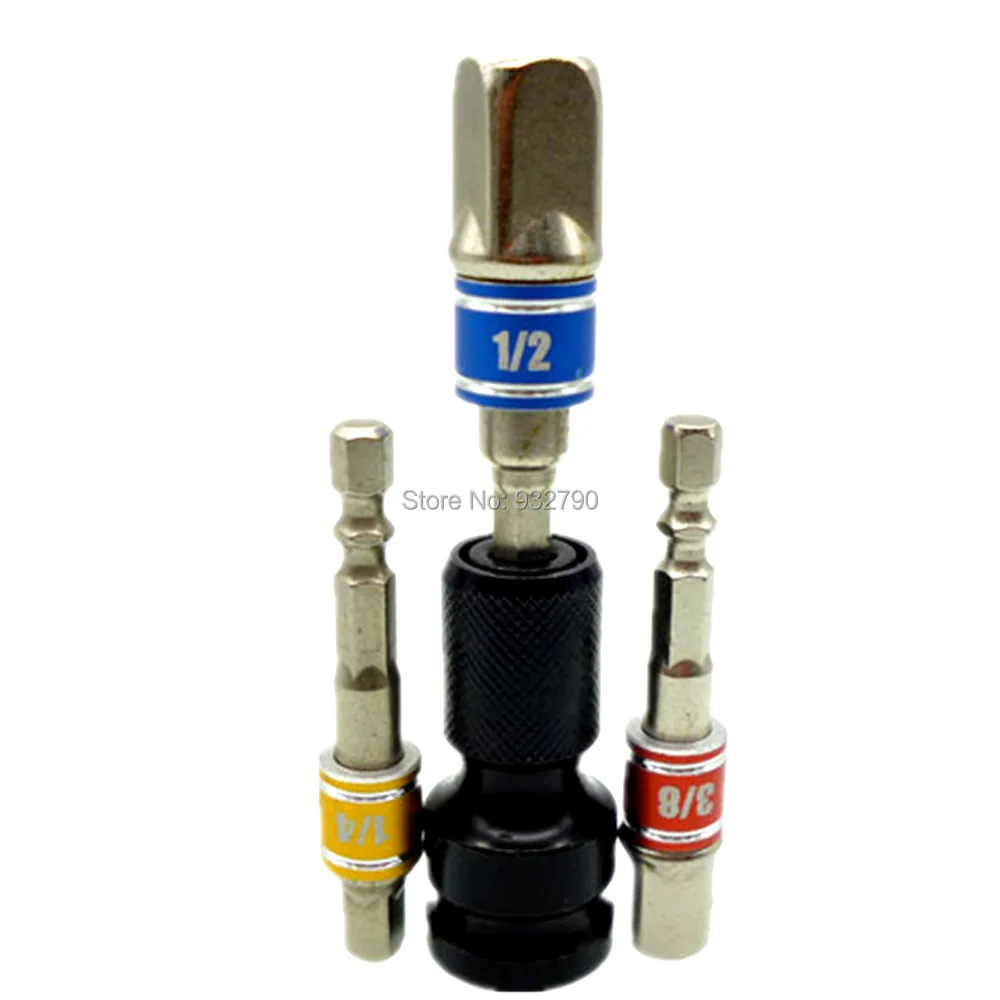 1/2" Dr To 1/4" Hex Shank Adaptor Quick Release Impact Converter + 3 Socket Bit Adapter Hex Shank To 1/4" 3/8" 1/2" Impact Drill
1/2" Dr To 1/4" Hex Shank Adaptor Quick Release Impact Converter + 3 Socket Bit Adapter Hex Shank To 1/4" 3/8" 1/2" Impact Drill