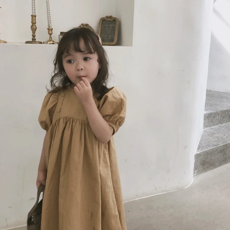 New Summer 2019 Korean Baby Girls Hubble Bubble Sleeve Cotton And Linen Dress Children Pure Color Dress Princess Dress
New Summer 2019 Korean Baby Girls Hubble Bubble Sleeve Cotton And Linen Dress Children Pure Color Dress Princess Dress