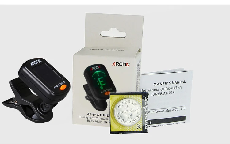 Aroma 01a Tuner Folk Guitar Tuner Professional Universal Ukulele Tuner - Tuner AT-01A