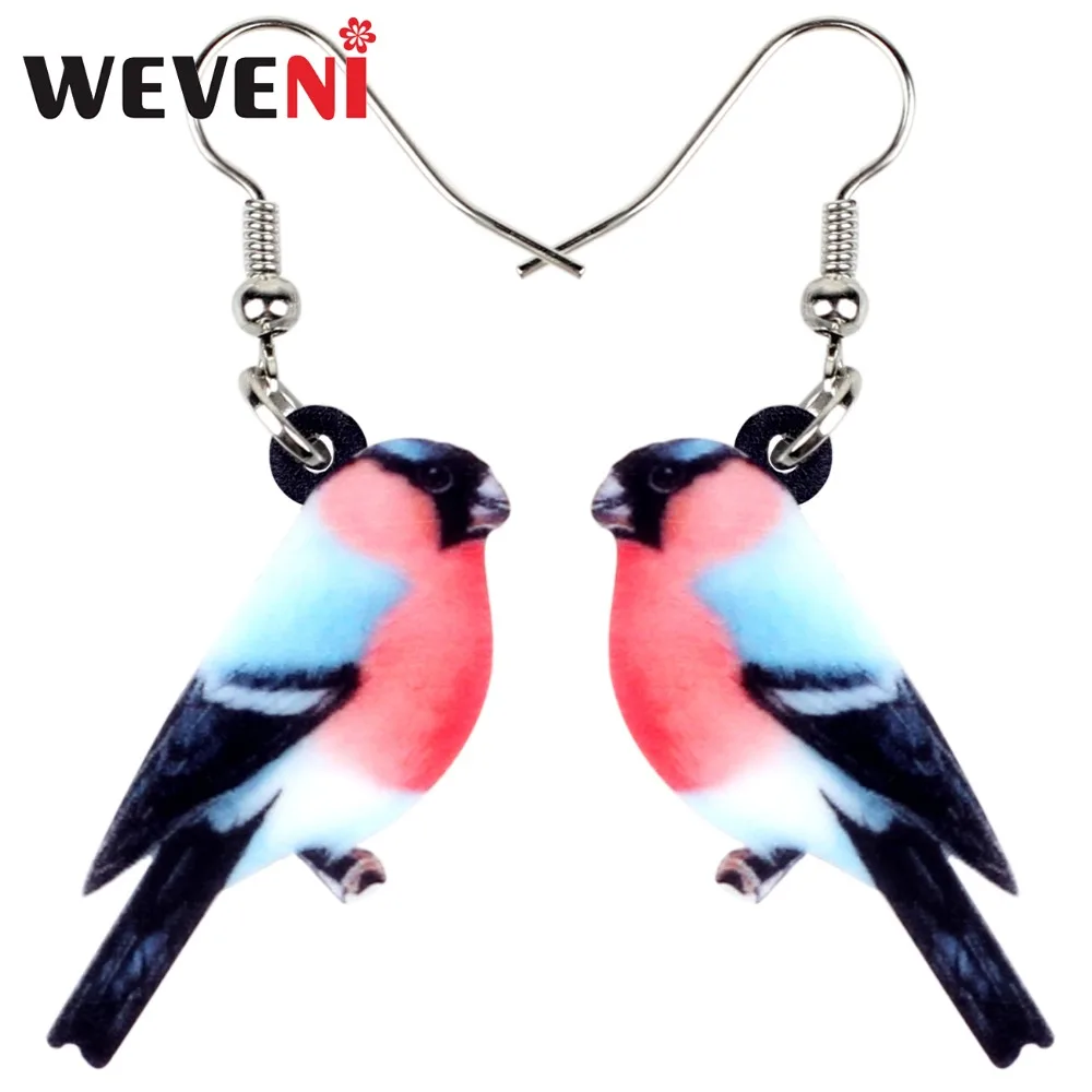 WEVENI Acrylic Fashion Bullfinch Bird Earrings New Long Dangle Drop Trendy Animal Jewelry For Women Girls Female Original Charms
WEVENI Acrylic Fashion Bullfinch Bird Earrings New Long Dangle Drop Trendy Animal Jewelry For Women Girls Female Original Charms