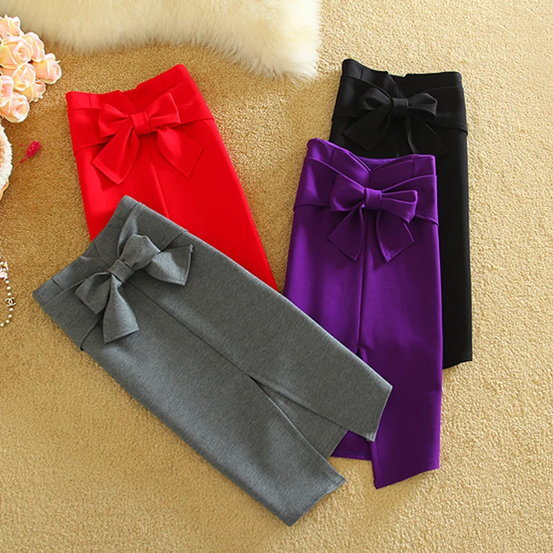 Fashion Solid Pencil Skirts Women 2017 New Cotton High Waist Criss-cross Bow Skirts Lady Fashion Work Wear and Party faldas jupe
Fashion Solid Pencil Skirts Women 2017 New Cotton High Waist Criss-cross Bow Skirts Lady Fashion Work Wear and Party faldas jupe