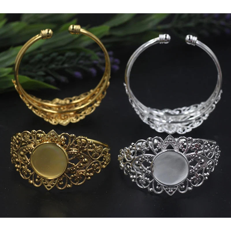 High Quality 20mm Bright Silver and Gold Plated Bangle Base Bracelet Blank Findings Tray Bezel Setting Cabochon Cameo(08283)
High Quality 20mm Bright Silver and Gold Plated Bangle Base Bracelet Blank Findings Tray Bezel Setting Cabochon Cameo(08283)