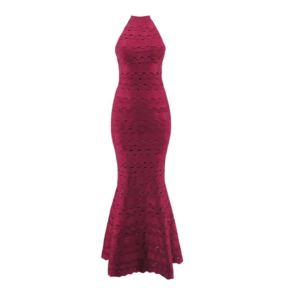 2019 New Women Fashion Celebrity Cocktail Bandage Dress Sleeveless Halter Floor Length Jacquard Vestidos Sexy Party Dress 
2019 New Women Fashion Celebrity Cocktail Bandage Dress Sleeveless Halter Floor Length Jacquard Vestidos Sexy Party Dress